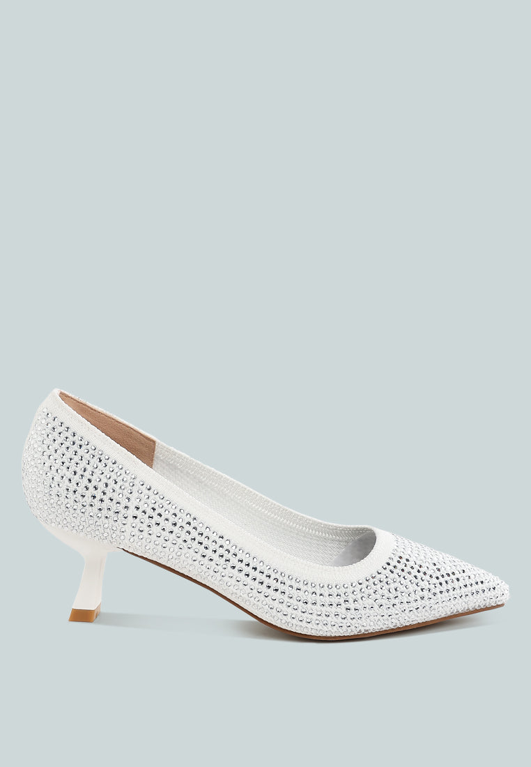 Vimto Breathable Rhinestone Pumps-0