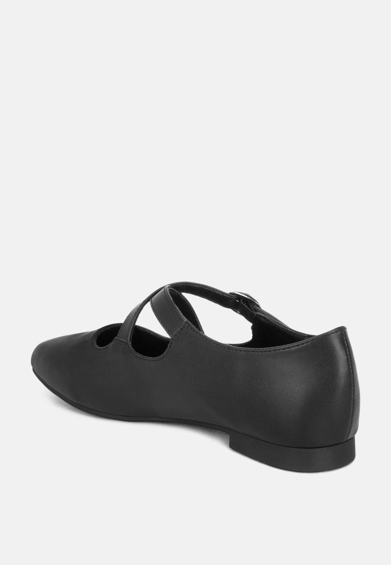 Vonily Criss Cross Straps Ballet Flats-3
