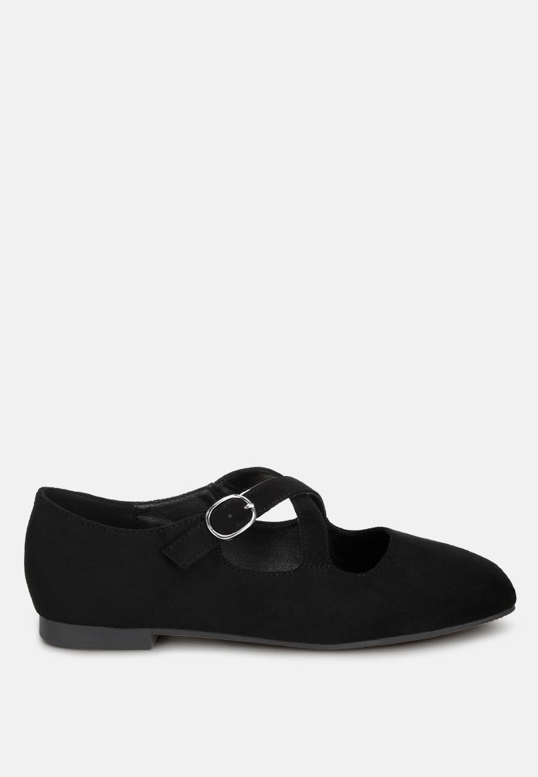 Vonily Criss Cross Straps Ballet Flats-6