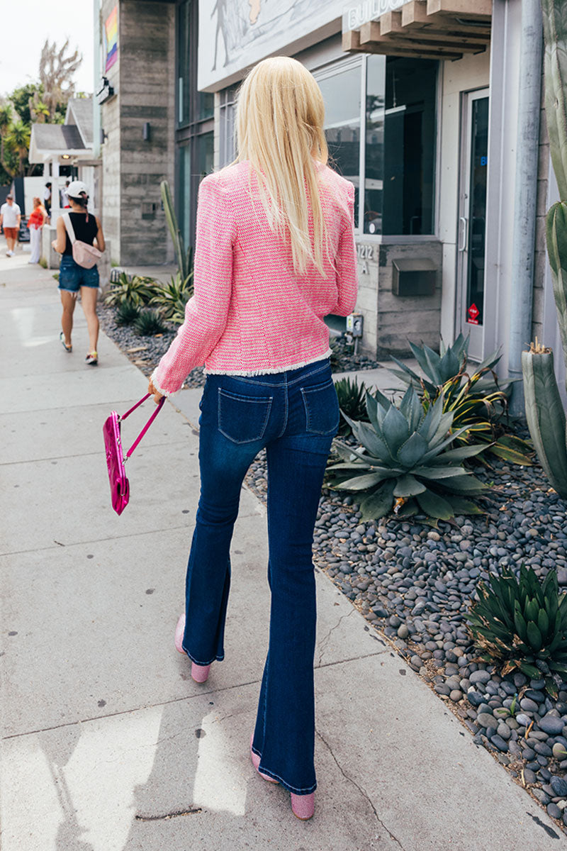 High Rise Flare with Contrasting Stitch-1