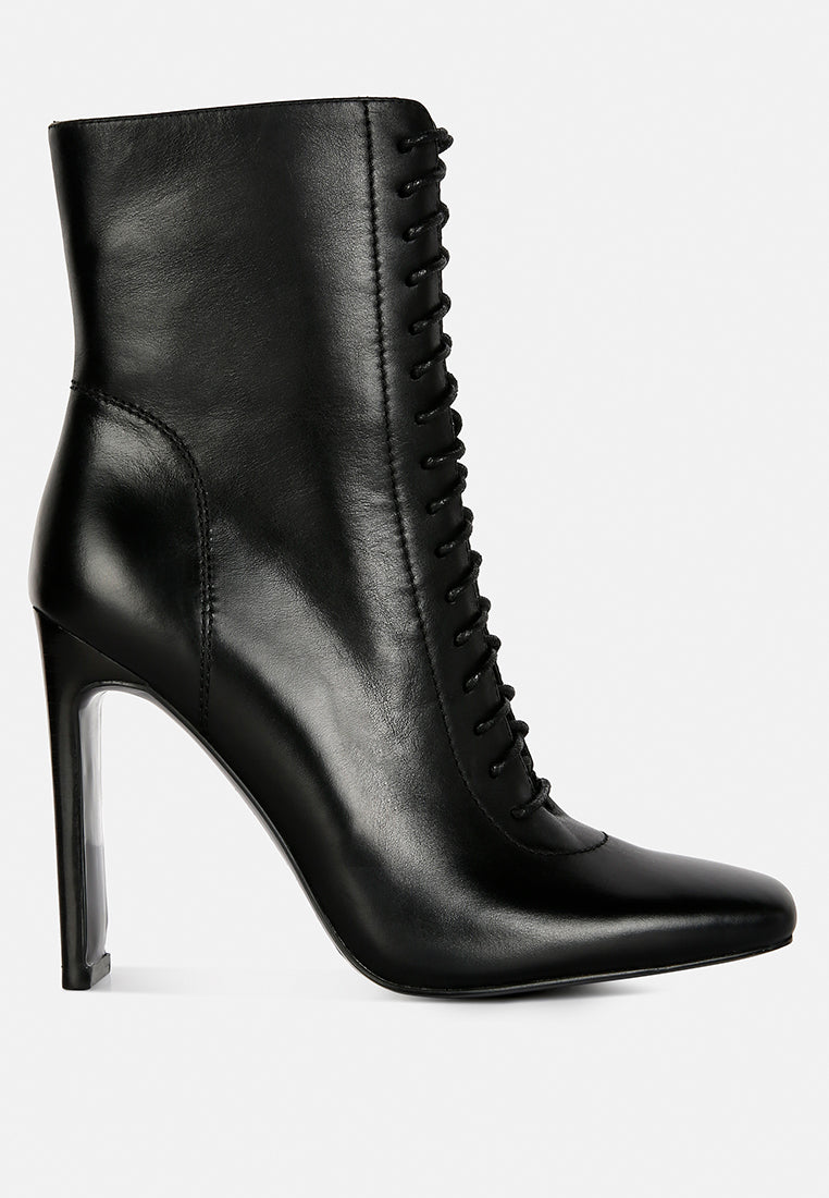 Wyndham Lace Up Leather Ankle Boots-6