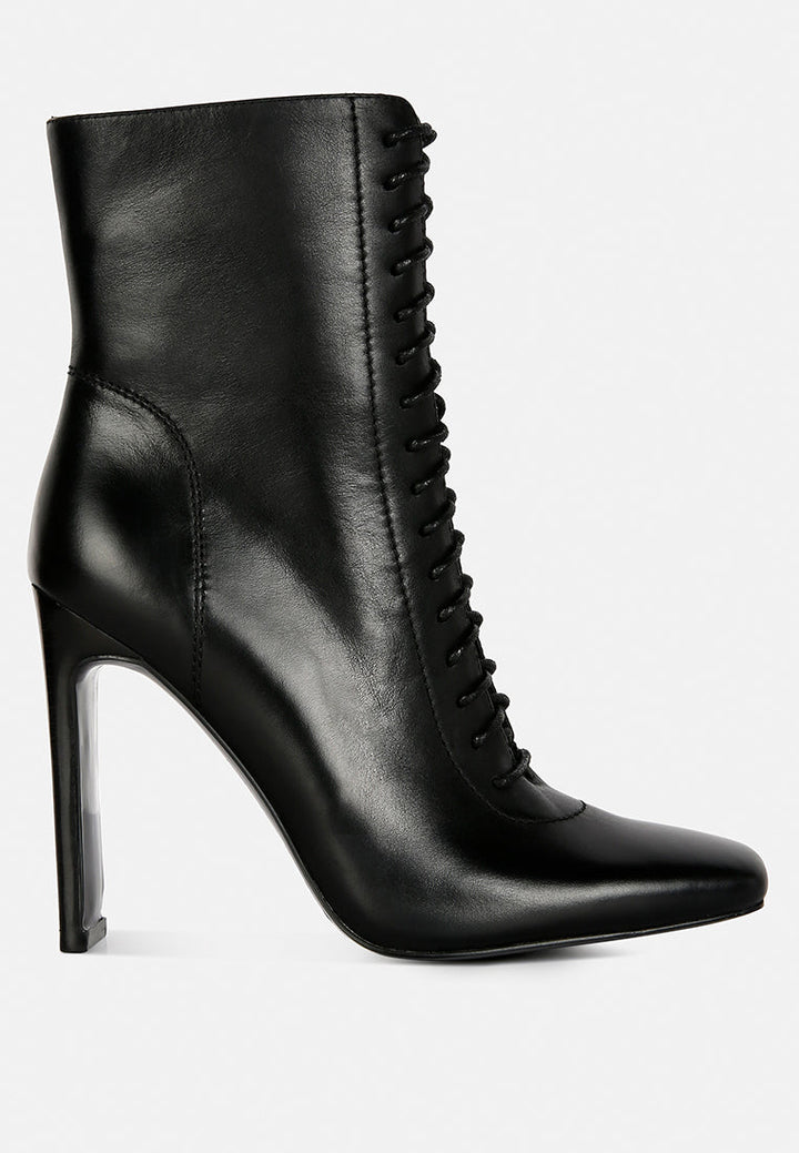 Wyndham Lace Up Leather Ankle Boots-6