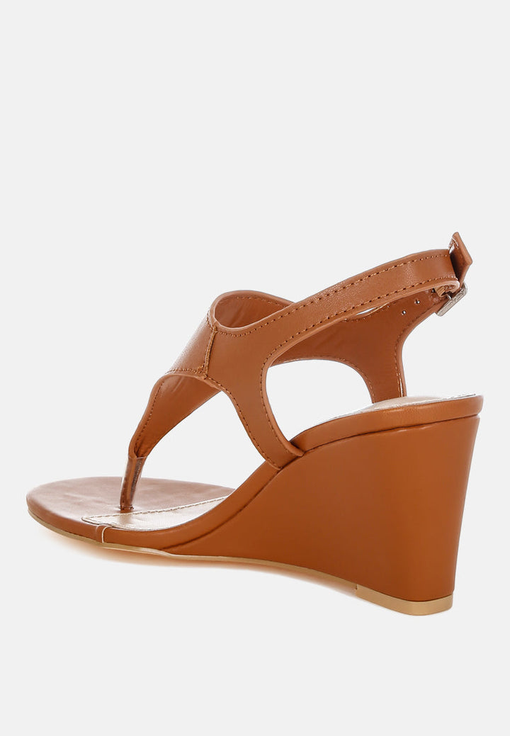 Wami Real Leather Wedge Heel Sandals-2