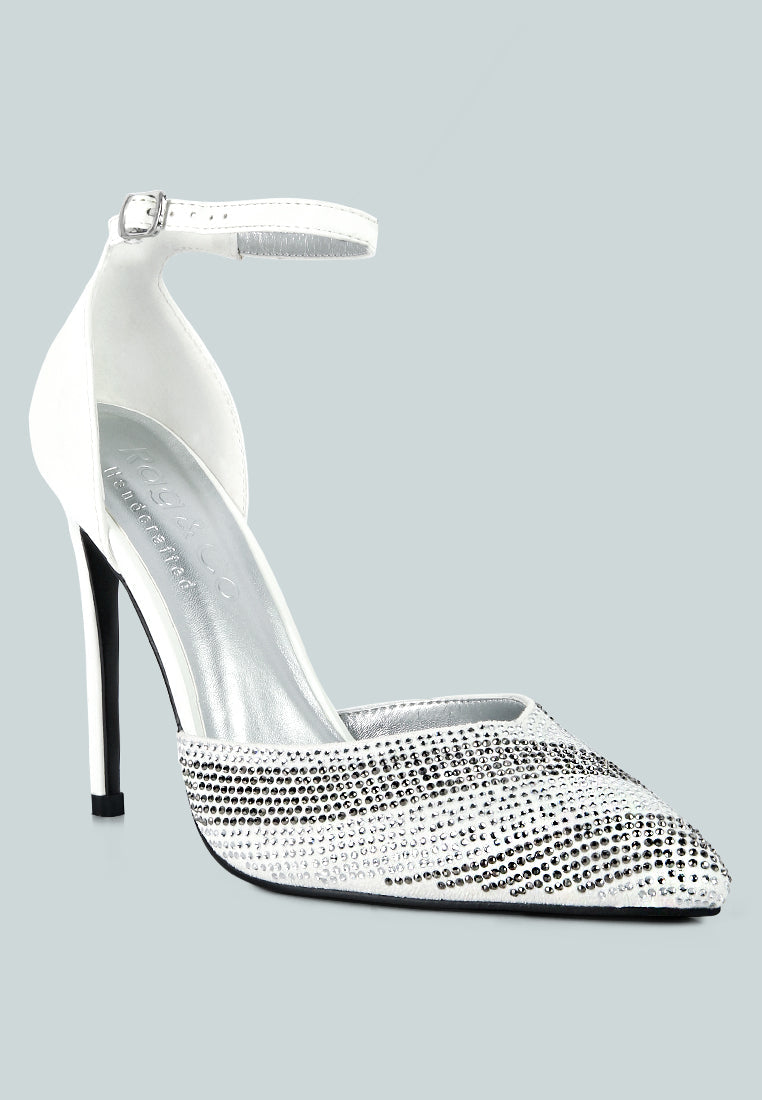 Nobles Rhinestone Patterned Stiletto Sandals-1