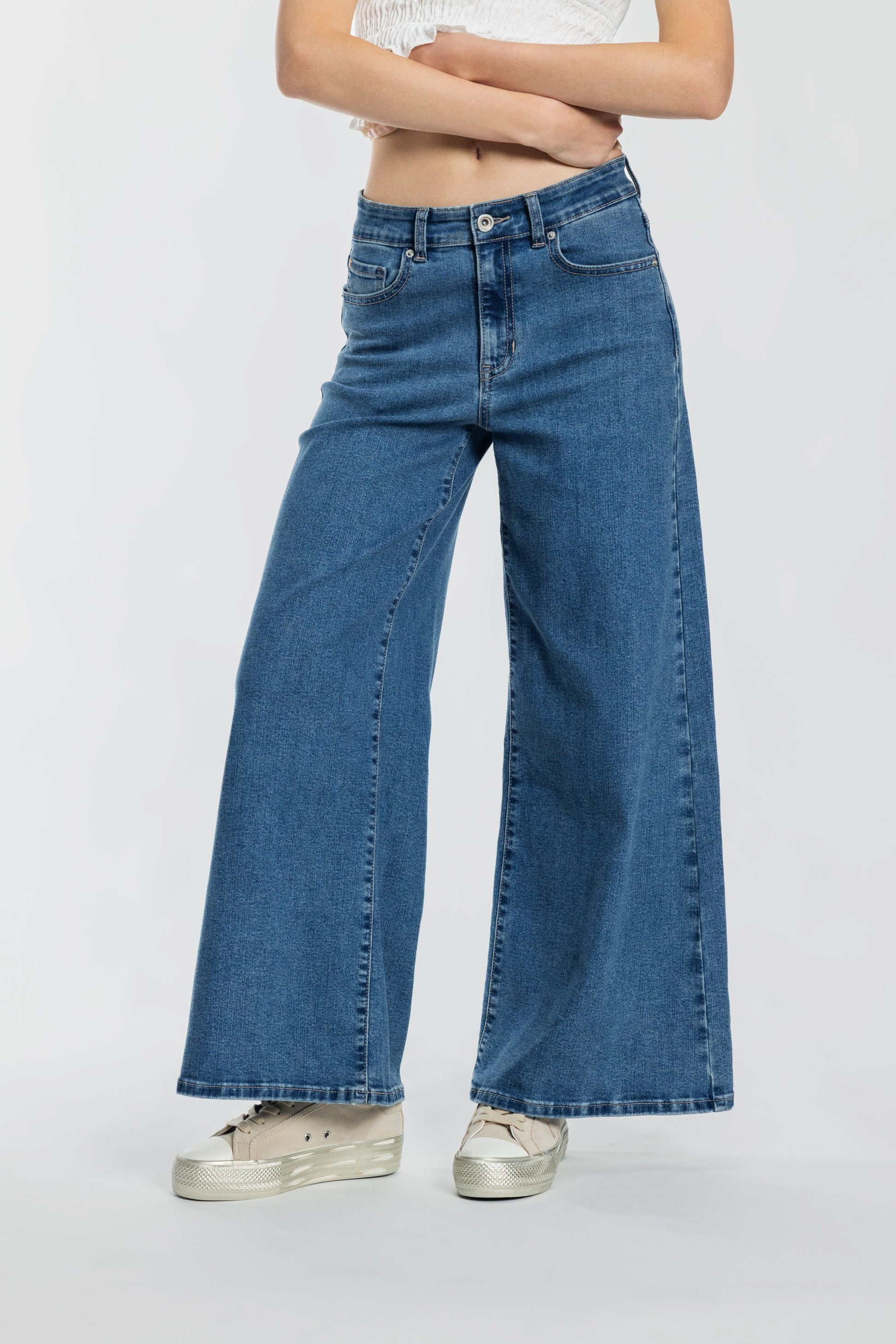 High Rise Super Wide Leg Jeans-1