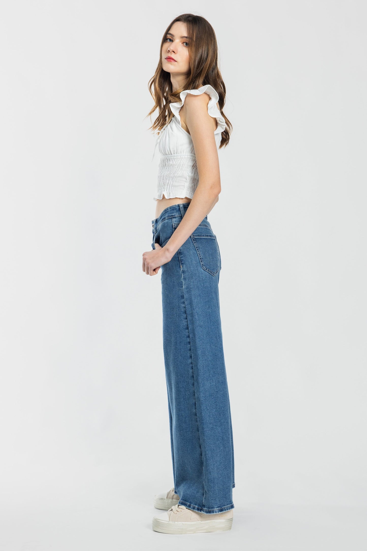 High Rise Super Wide Leg Jeans-2