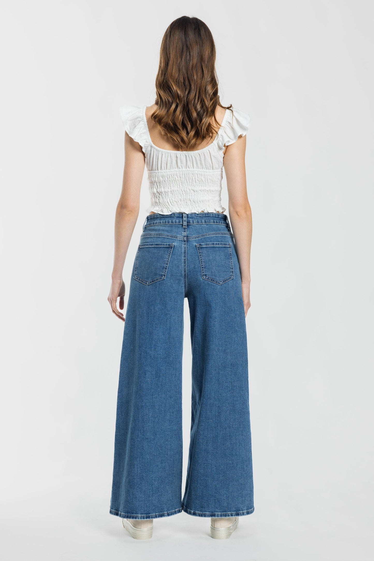 High Rise Super Wide Leg Jeans-4