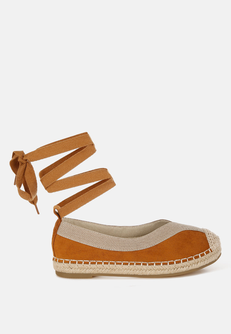 Yalva Microfiber Detachable Lace Espadrilles By RUW-0