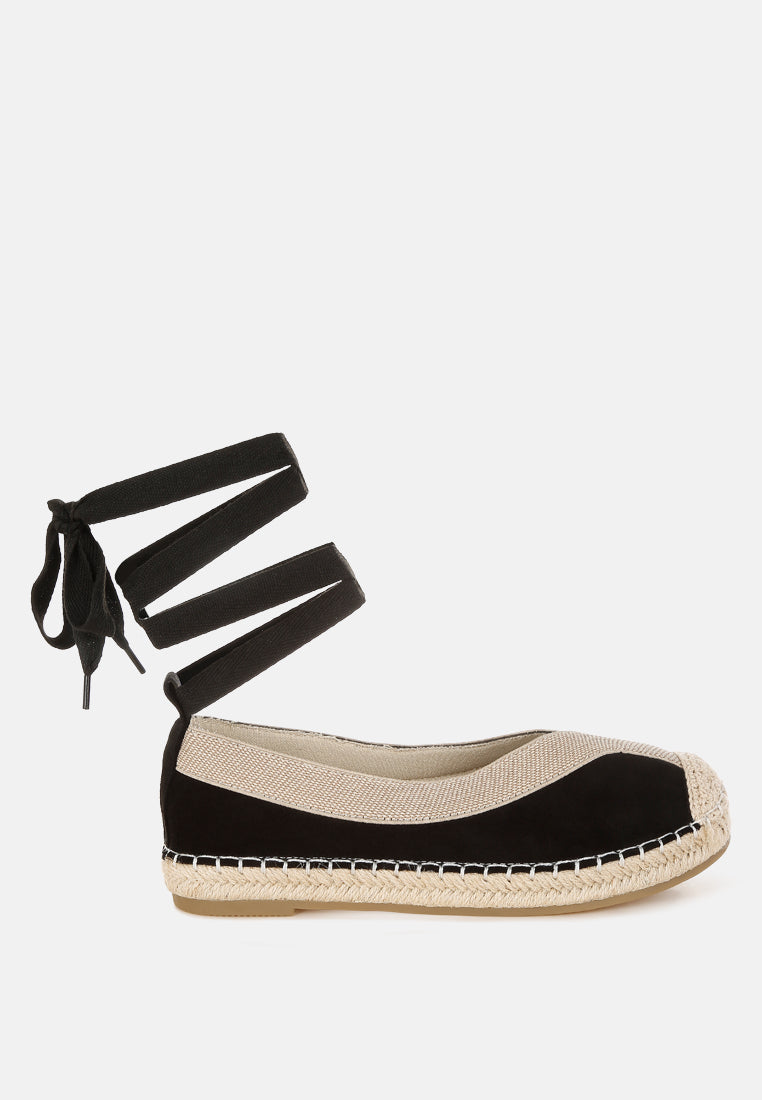 Yalva Microfiber Detachable Lace Espadrilles By RUW-5