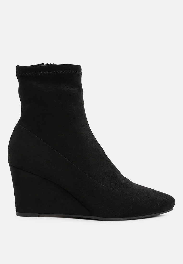 Yara Microfiber Wedge Sock Boots-6