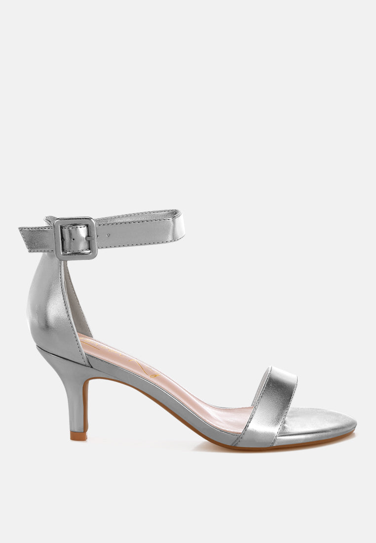 Yuti Glossy Kitten Heel Sandals-0