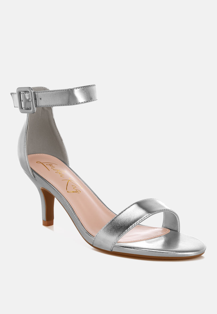 Yuti Glossy Kitten Heel Sandals-2