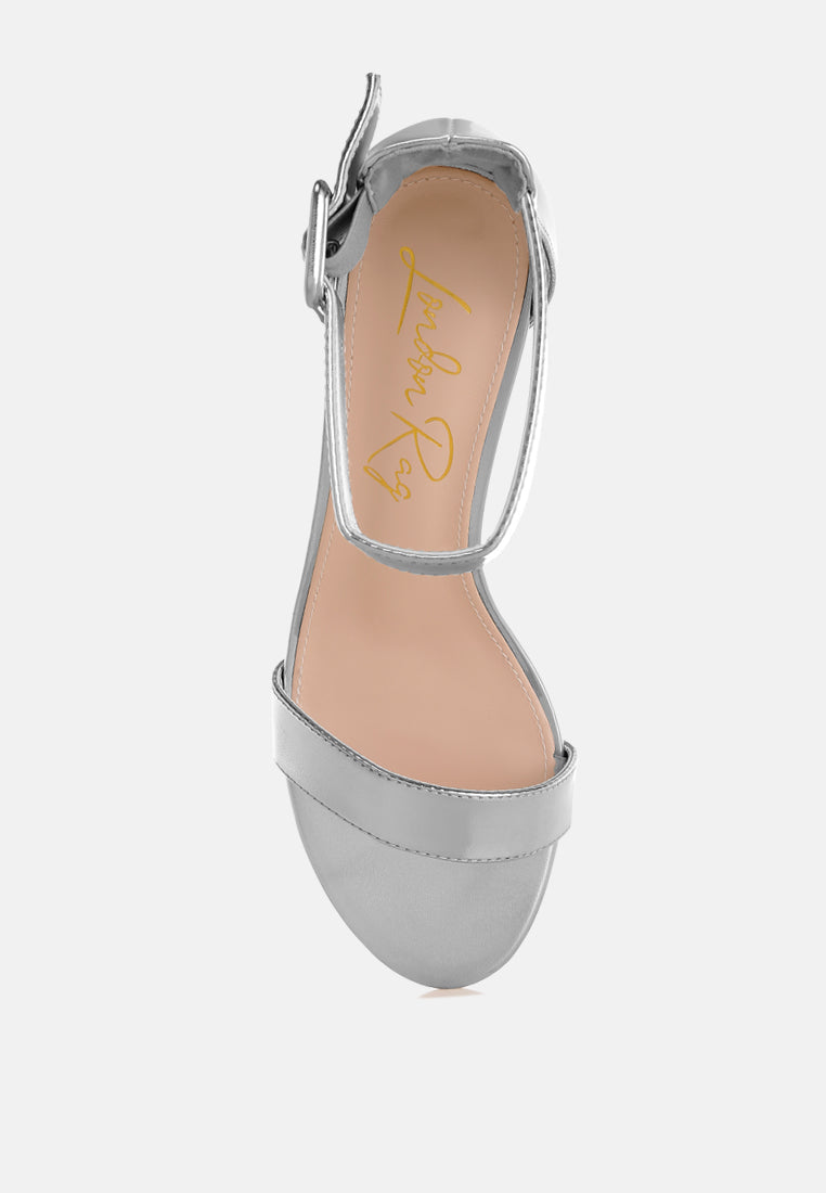 Yuti Glossy Kitten Heel Sandals-4