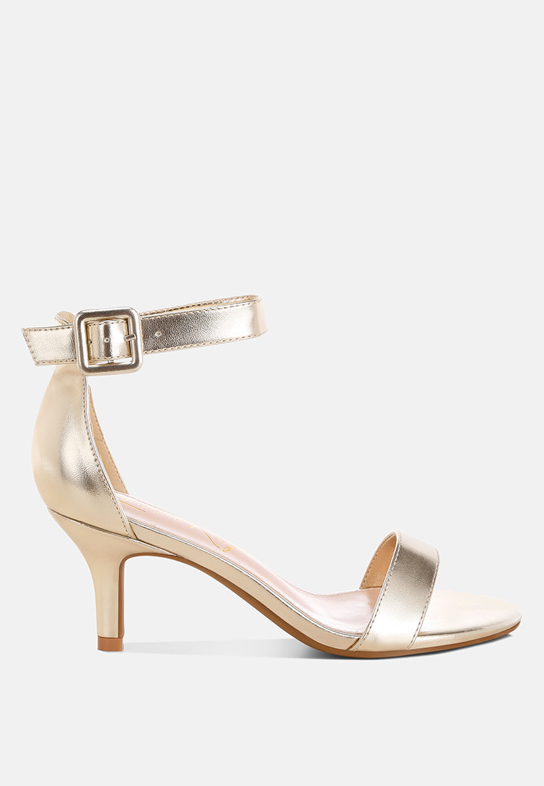 Yuti Glossy Kitten Heel Sandals-5