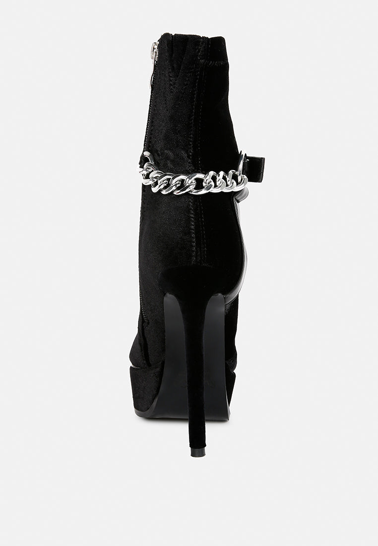 Zeppelin High Platform Velvet Ankle Boots-3