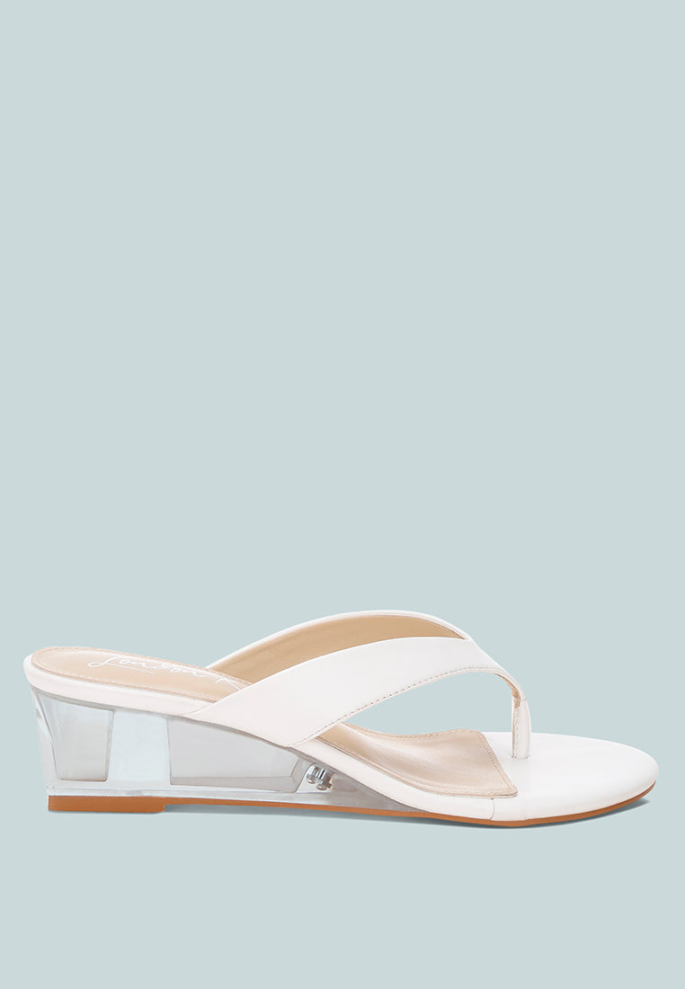 Zabila Transparent Wedge Heel Sandals-0