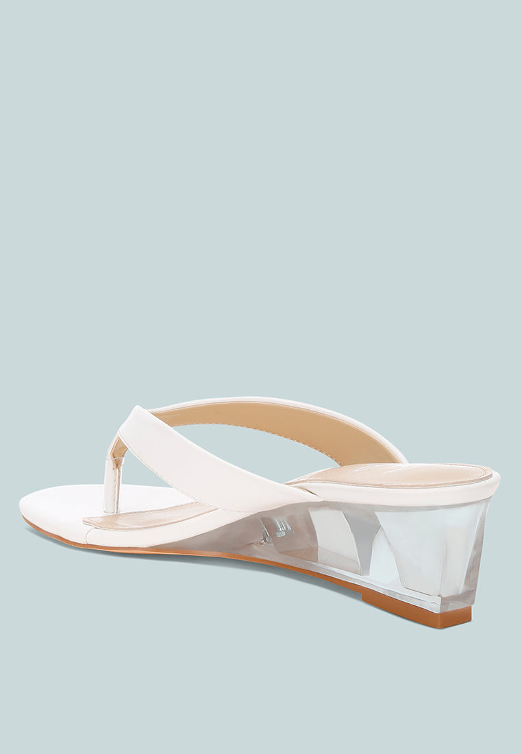 Zabila Transparent Wedge Heel Sandals-3