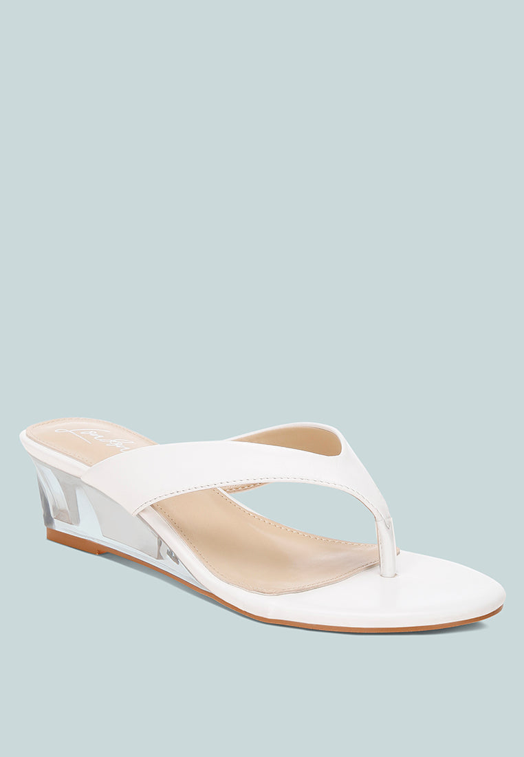 Zabila Transparent Wedge Heel Sandals-2