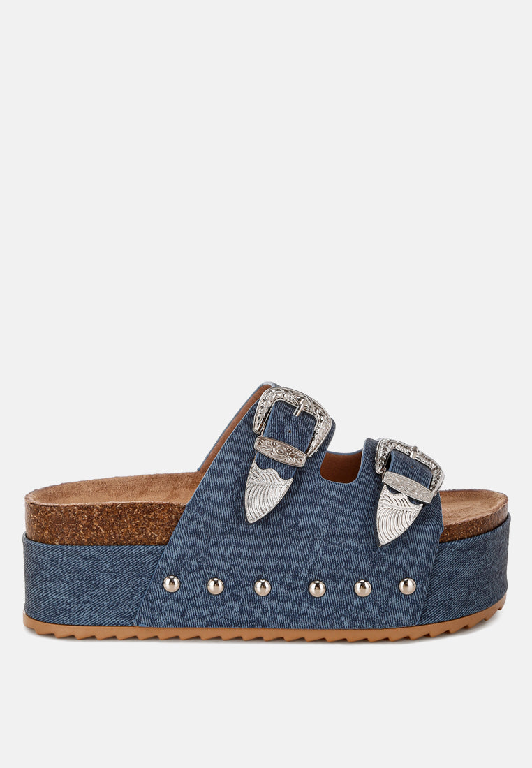 Zaphod Faux Leather Flatform Slip Ons-6