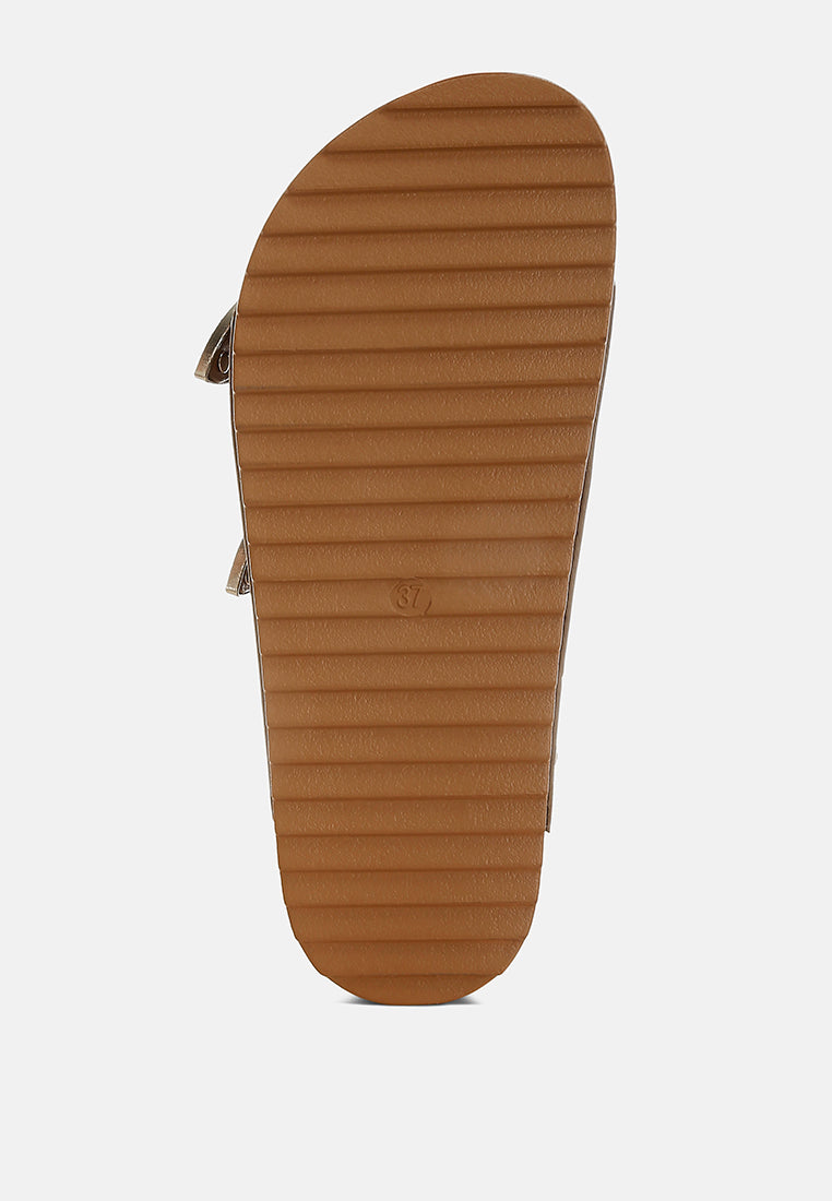 Zaphod Faux Leather Flatform Slip Ons-4