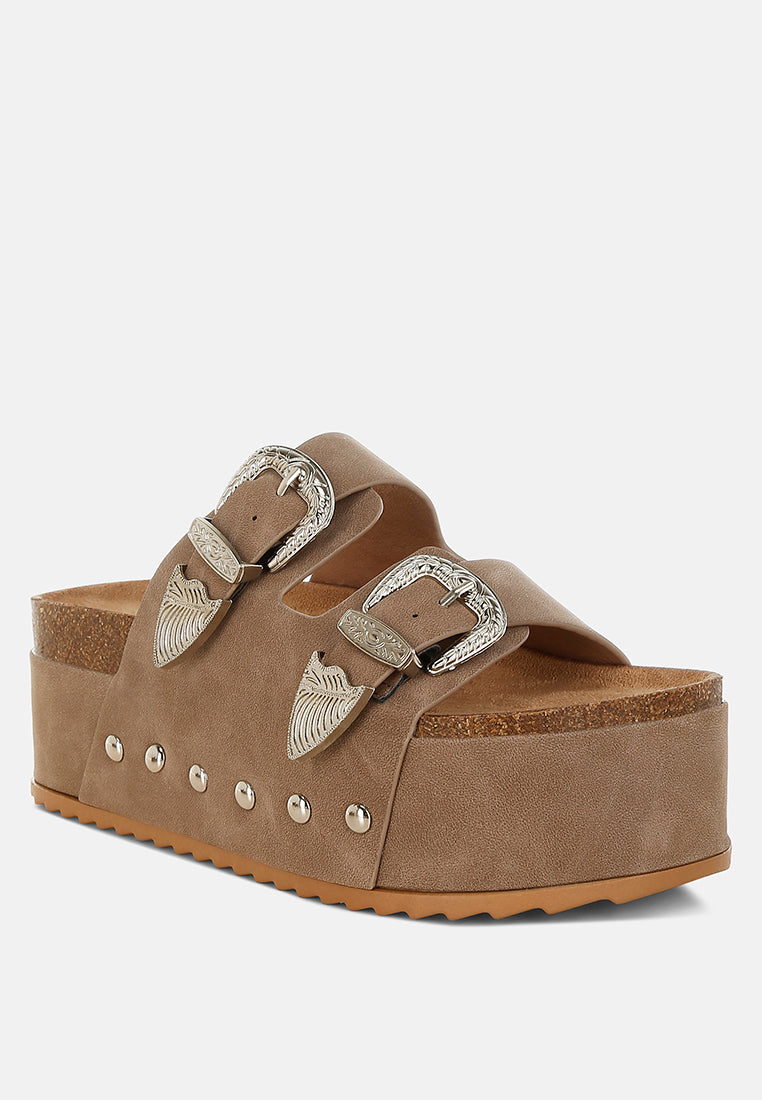 Zaphod Faux Leather Flatform Slip Ons-1