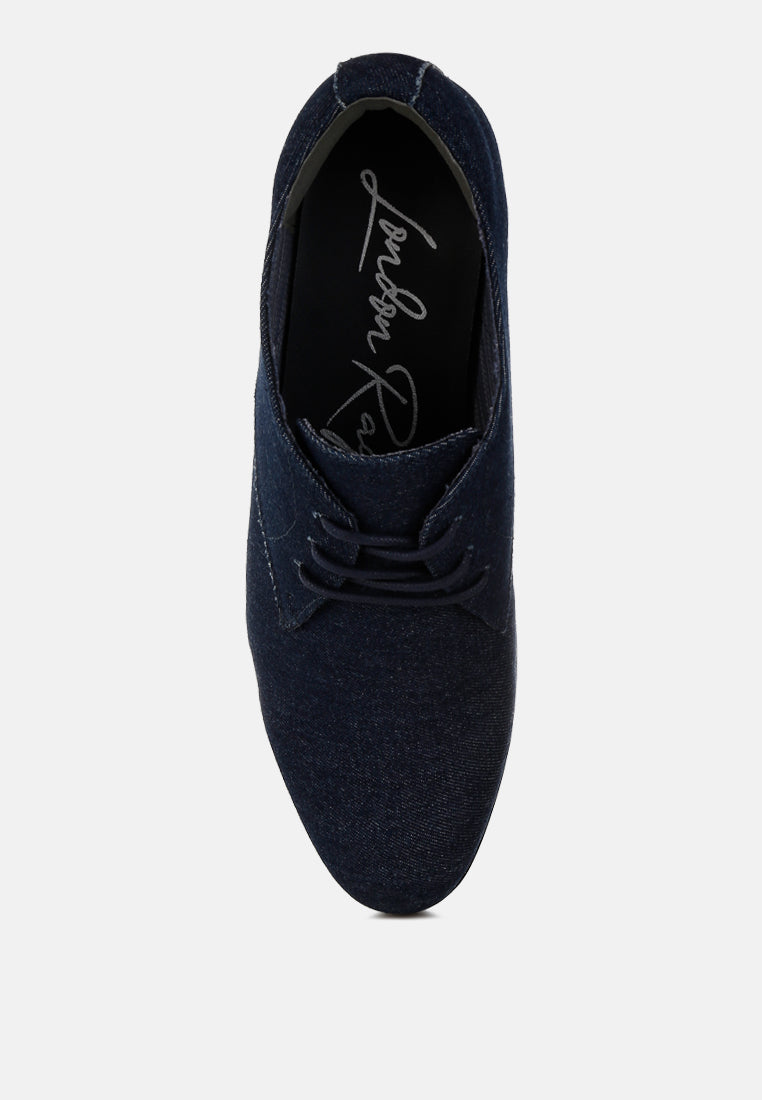 Zapier Men's Denim Oxford Shoes-3