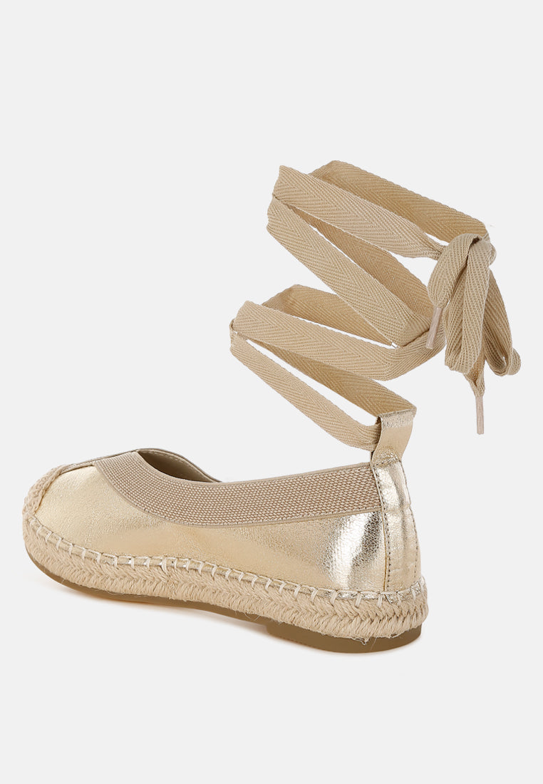 Zayal Metallic Detachable Lace Espadrilles-2