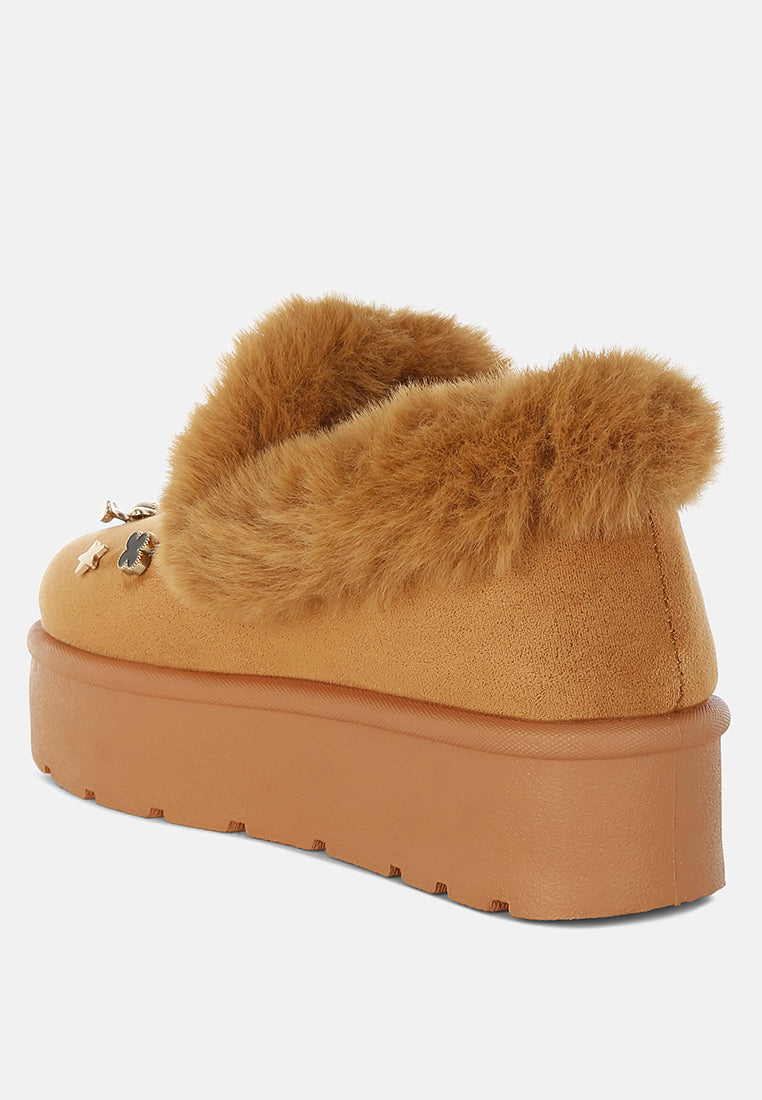 Zeta Charm Detail Slip On Snow Boots-3
