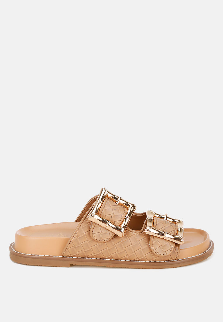 Zooper Chunky Buckle Slip-On Flats-0