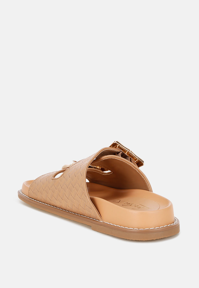 Zooper Chunky Buckle Slip-On Flats-3