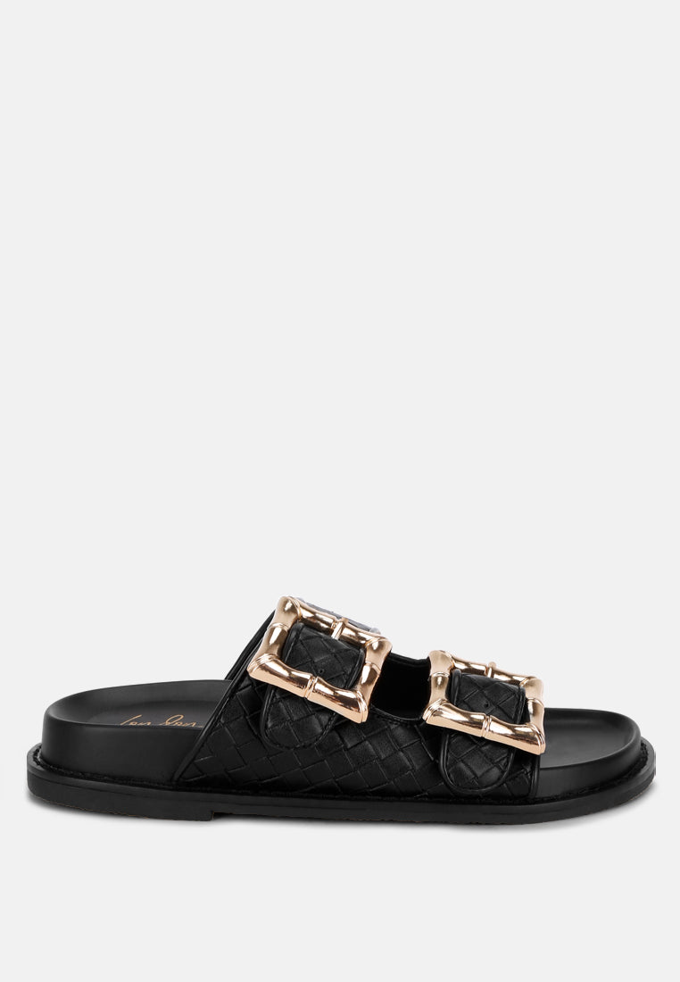 Zooper Chunky Buckle Slip-On Flats-5