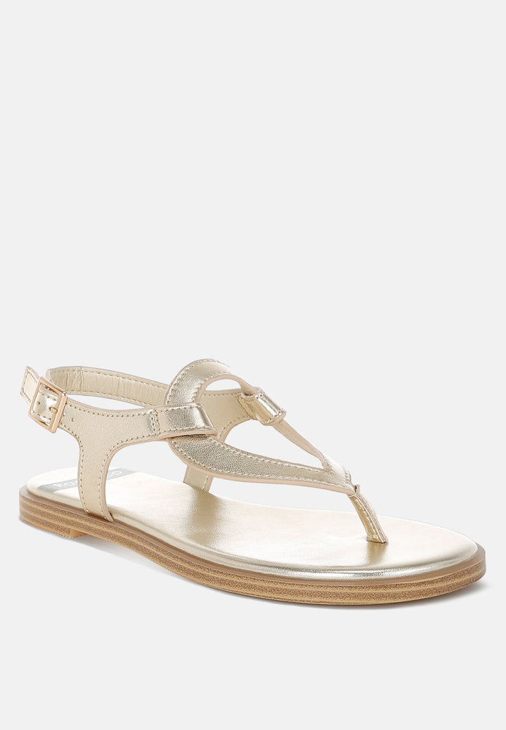 Zorad Metallic Genuine Leather Flats-1