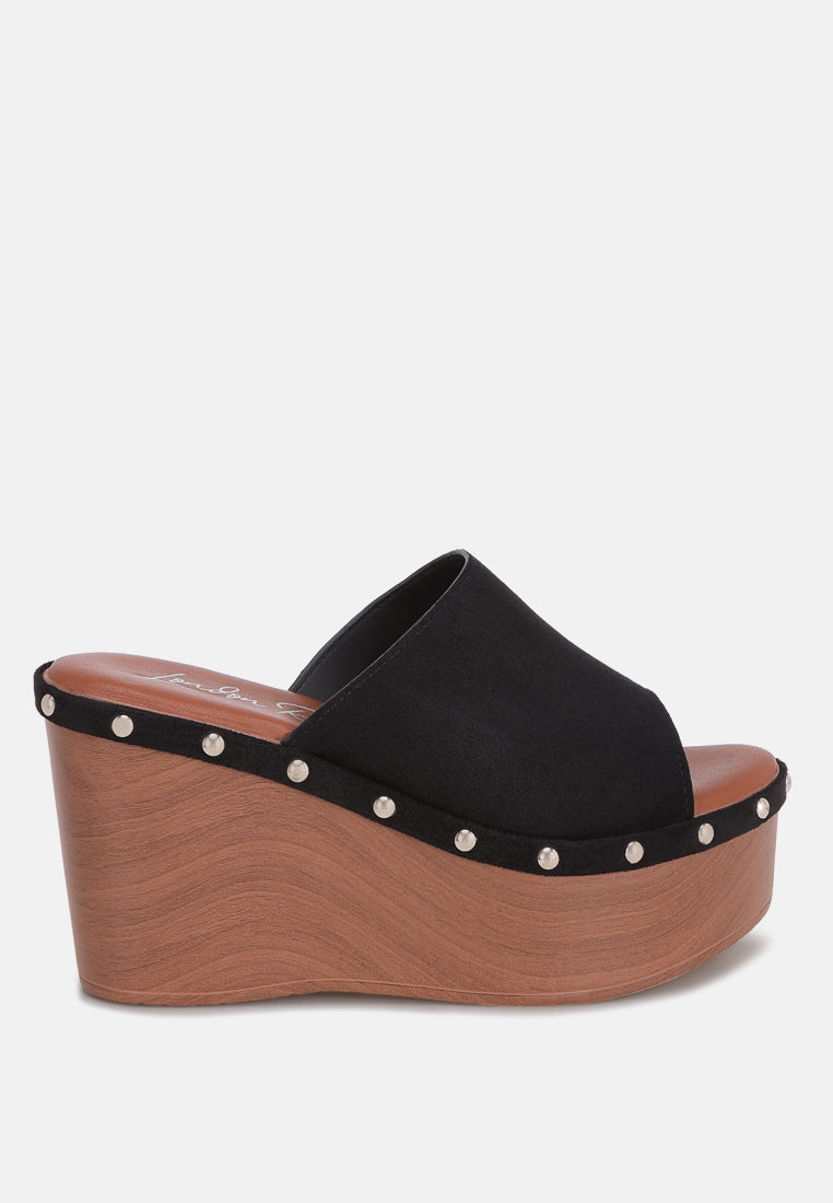 Zorya Stud Embellished Wedge Heels-0