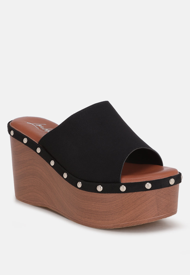 Zorya Stud Embellished Wedge Heels-1