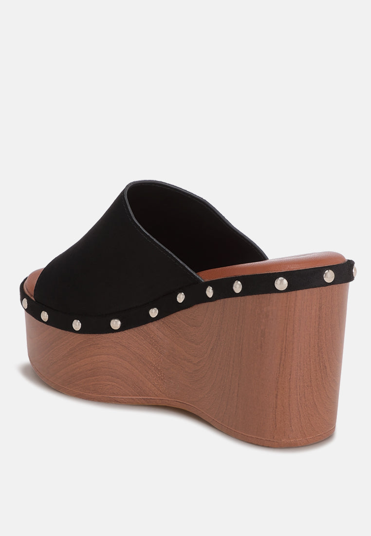 Zorya Stud Embellished Wedge Heels-2