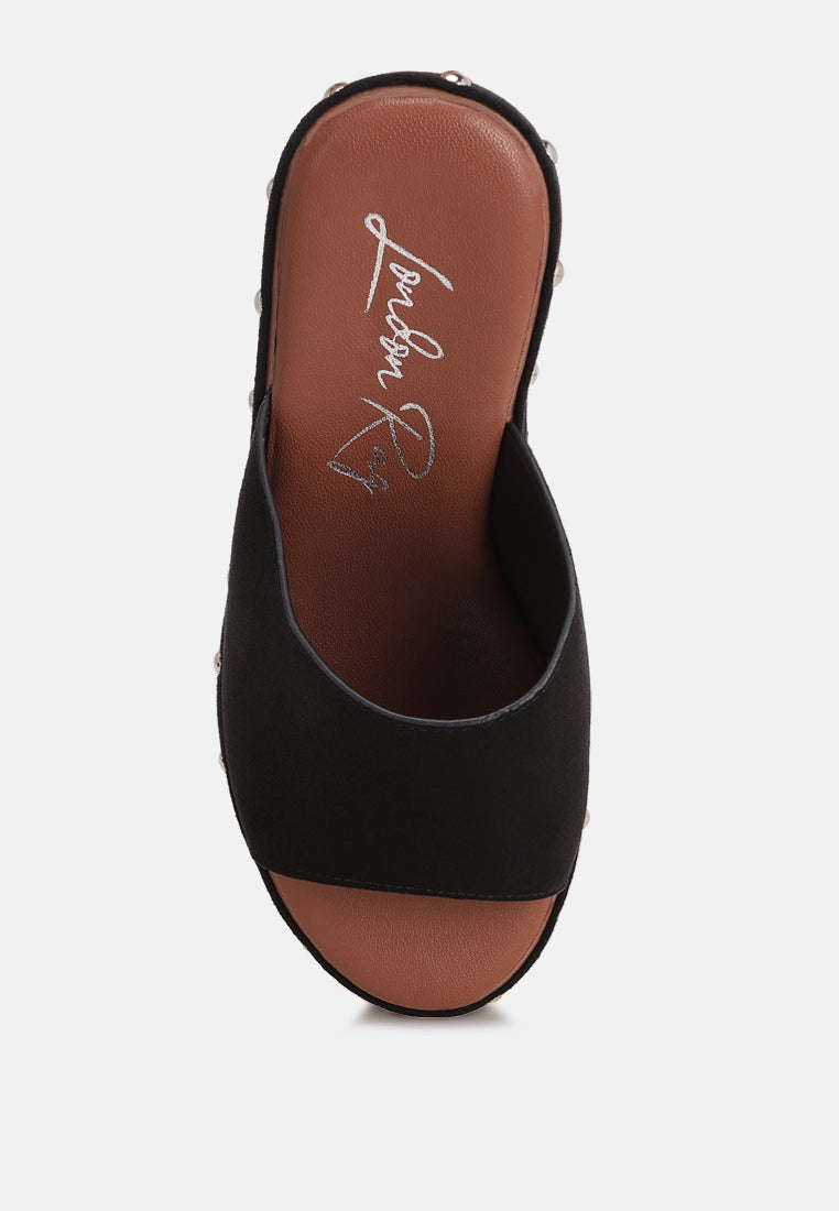 Zorya Stud Embellished Wedge Heels-3