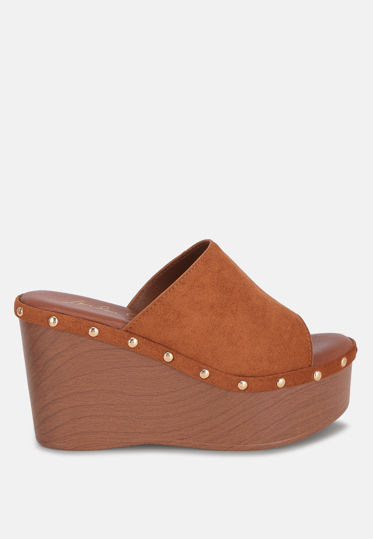 Zorya Stud Embellished Wedge Heels-5