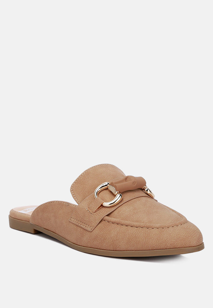 Abner Horsebit Embellished Slip On Mules-1