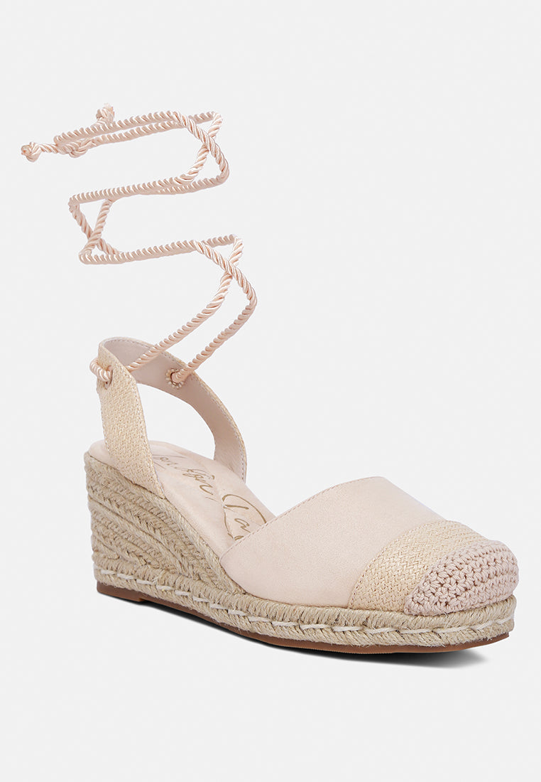 Aiden Lace-Up Crochet Espadrilles-1