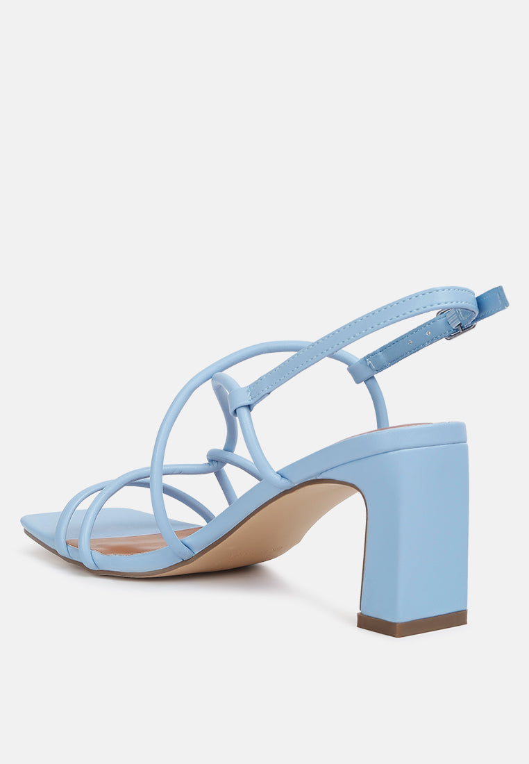 Andrea Knotted Straps Block Heeled Sandals-2