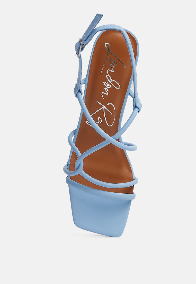 Andrea Knotted Straps Block Heeled Sandals-3