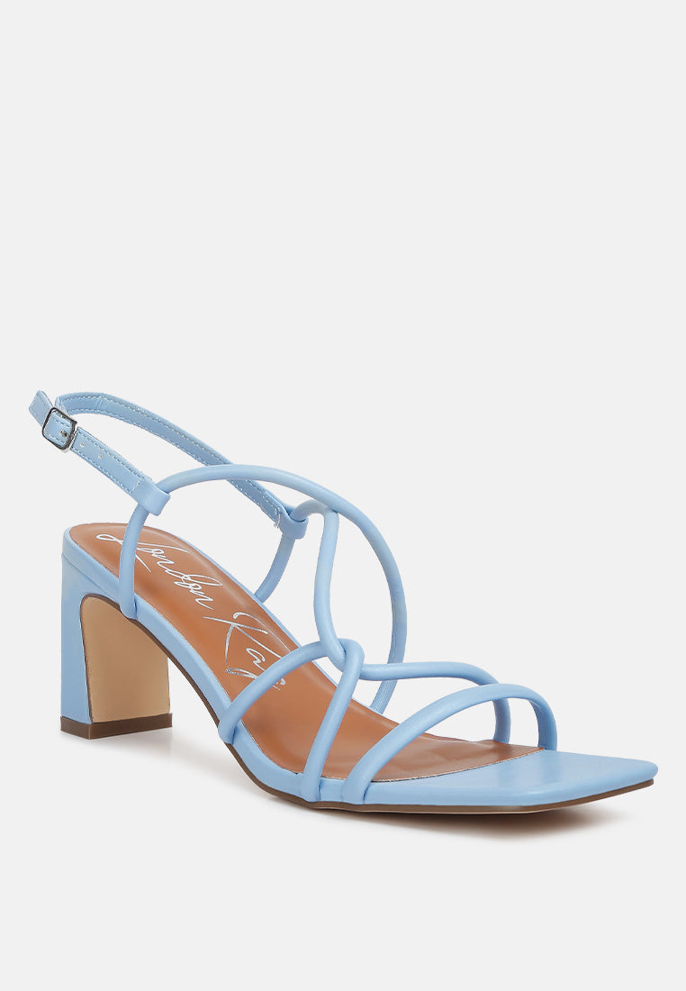 Andrea Knotted Straps Block Heeled Sandals-1