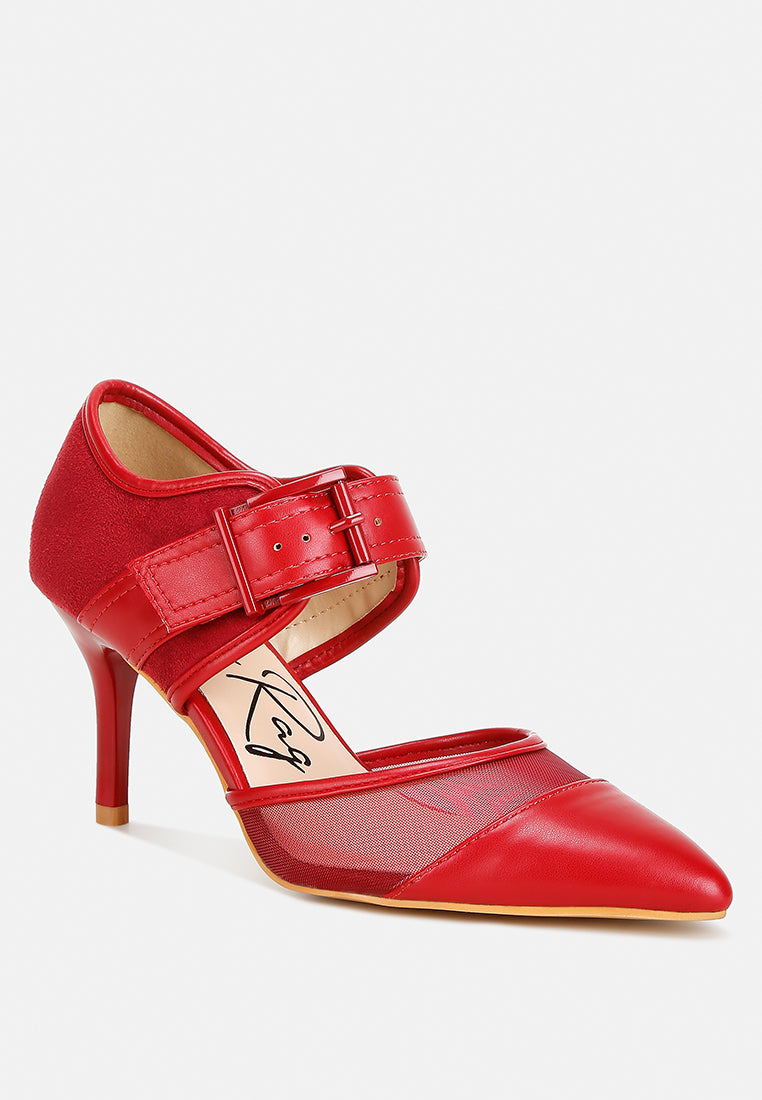 Aneri Buckle Detail Pump Sandals-1