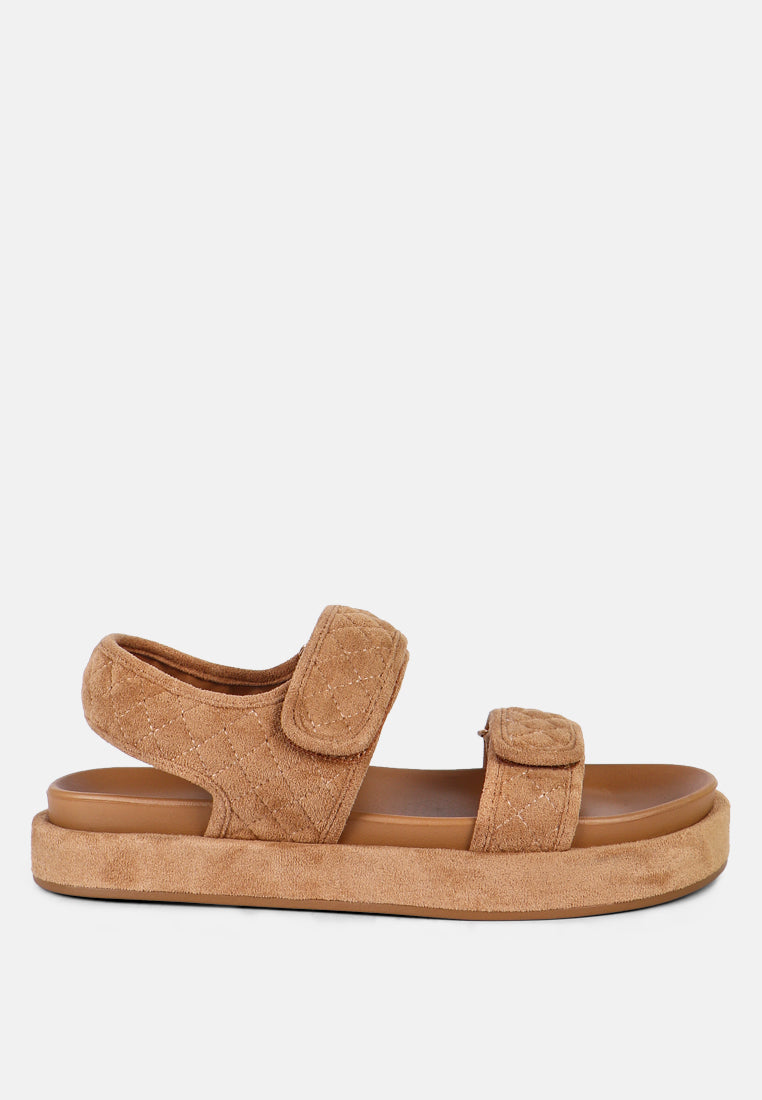 Anvil Quilted Platform Sandals-5