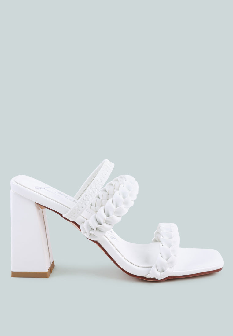 Arnie Braided Straps Block Heeled Sandals-0