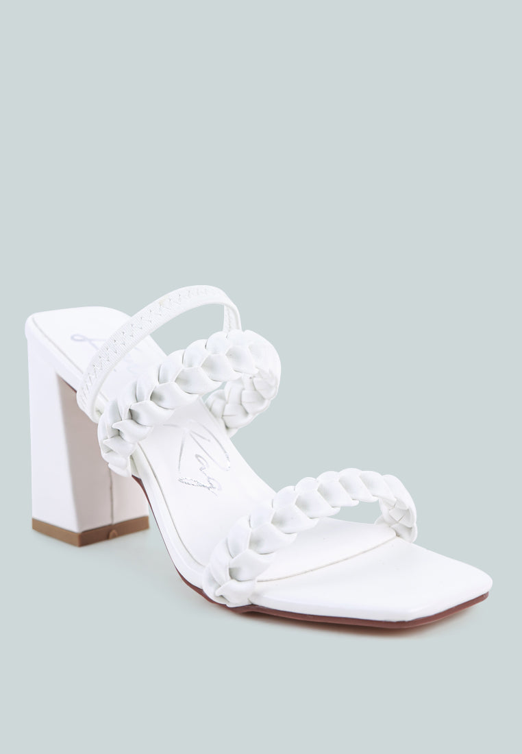 Arnie Braided Straps Block Heeled Sandals-1