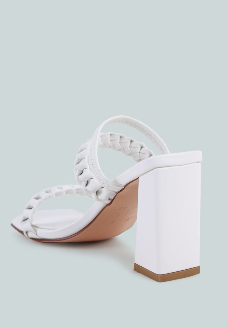 Arnie Braided Straps Block Heeled Sandals-2