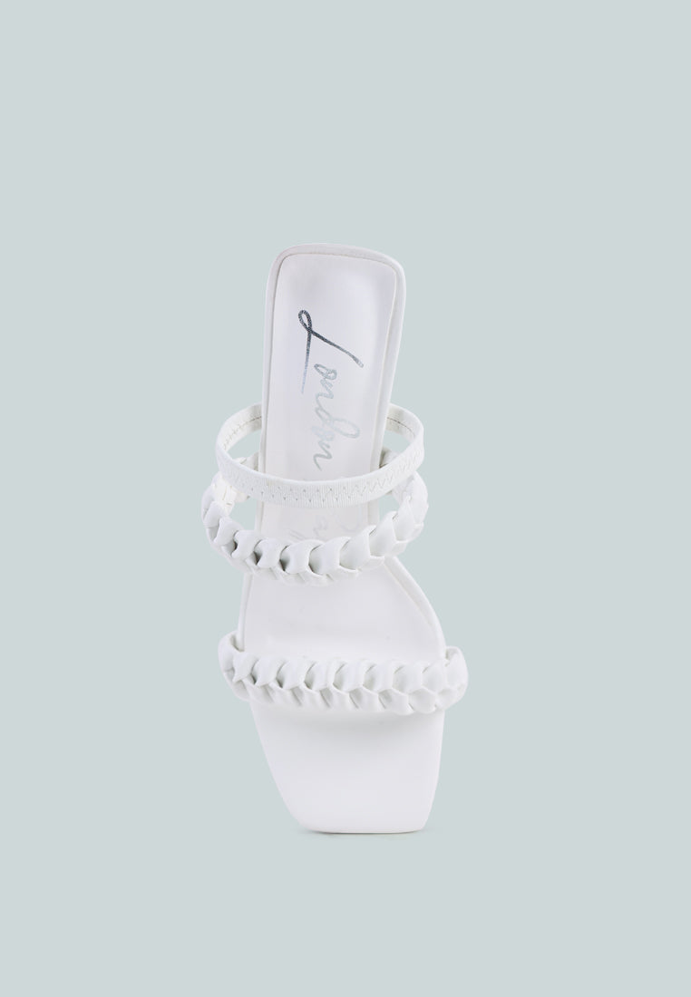 Arnie Braided Straps Block Heeled Sandals-3