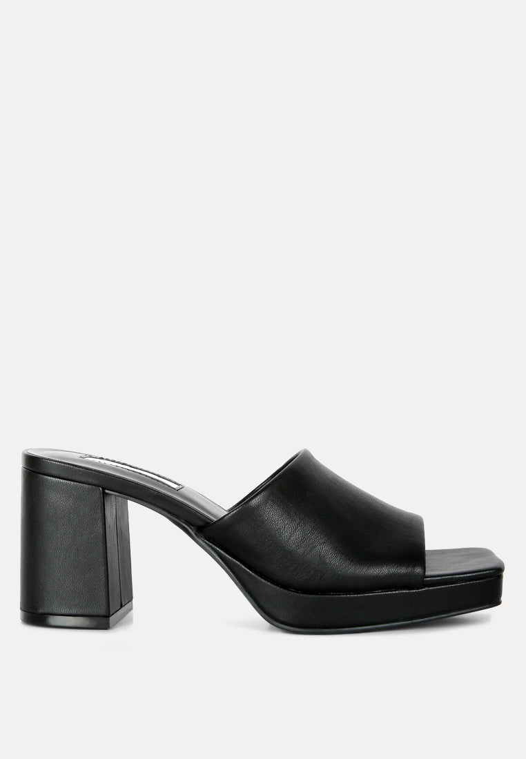 Artemisa Block Heel Slip On Sandals-5