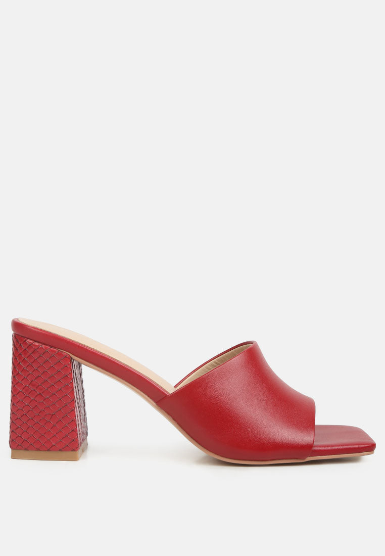 Audriana Textured Block Heel Sandals-5